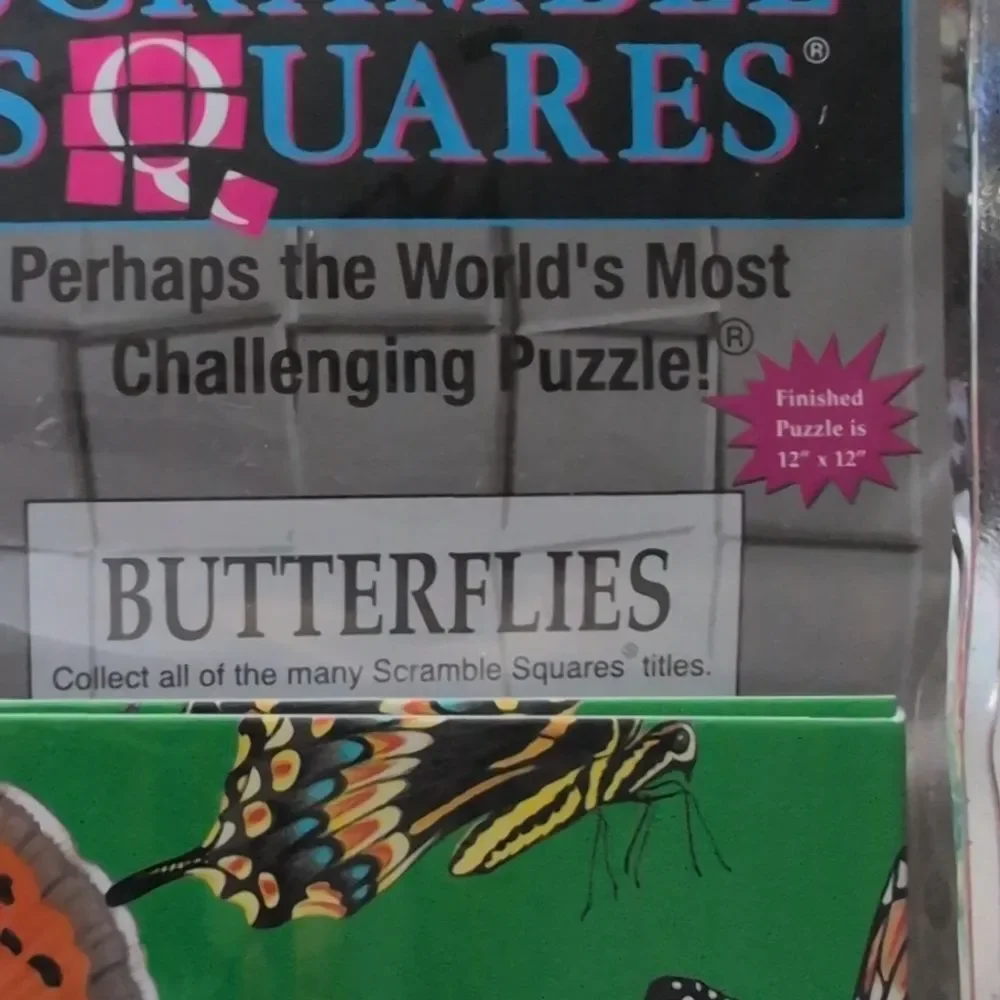 90s Vintage Scramble Squares‎ Butterfly Puzzle NIP